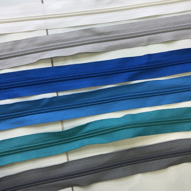 Dây Kéo Áo Khoác Nilon Đầu Khoá Kéo Kim Loại Số 5 Nhiều Cỡ TVK/YKK Các Màu Hàng Công Ty