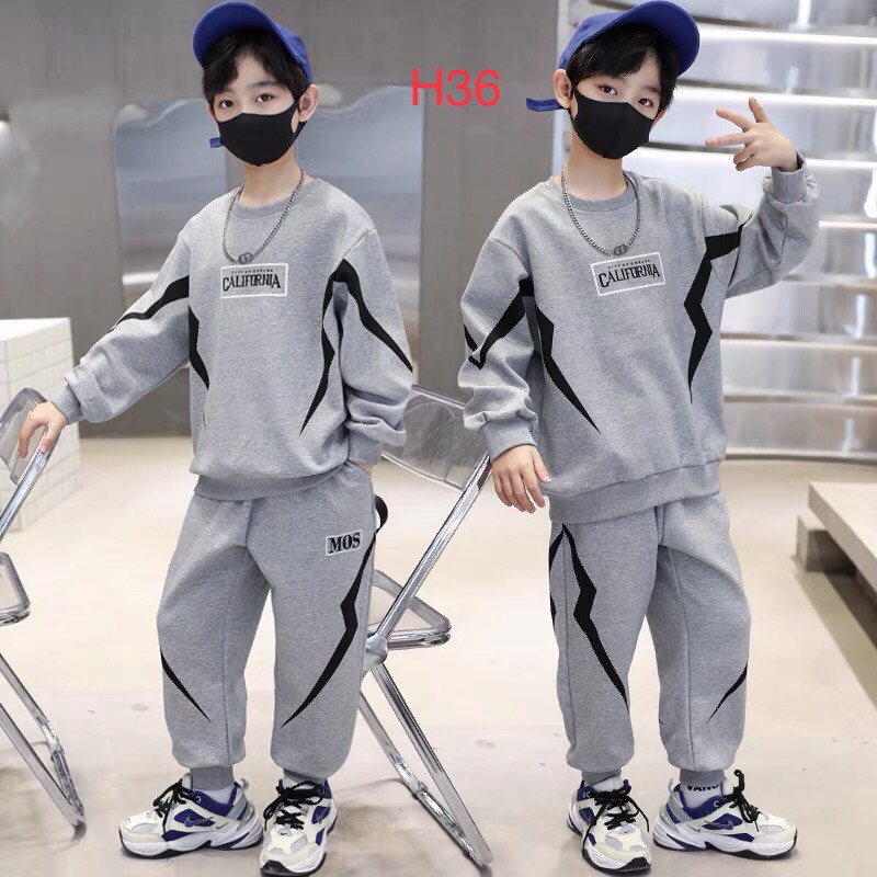 Tặng mũ từ 3 bộ. Sét thu đông size 20-55kg. Mã H36-H37, Chất liệu da cá dày dặn