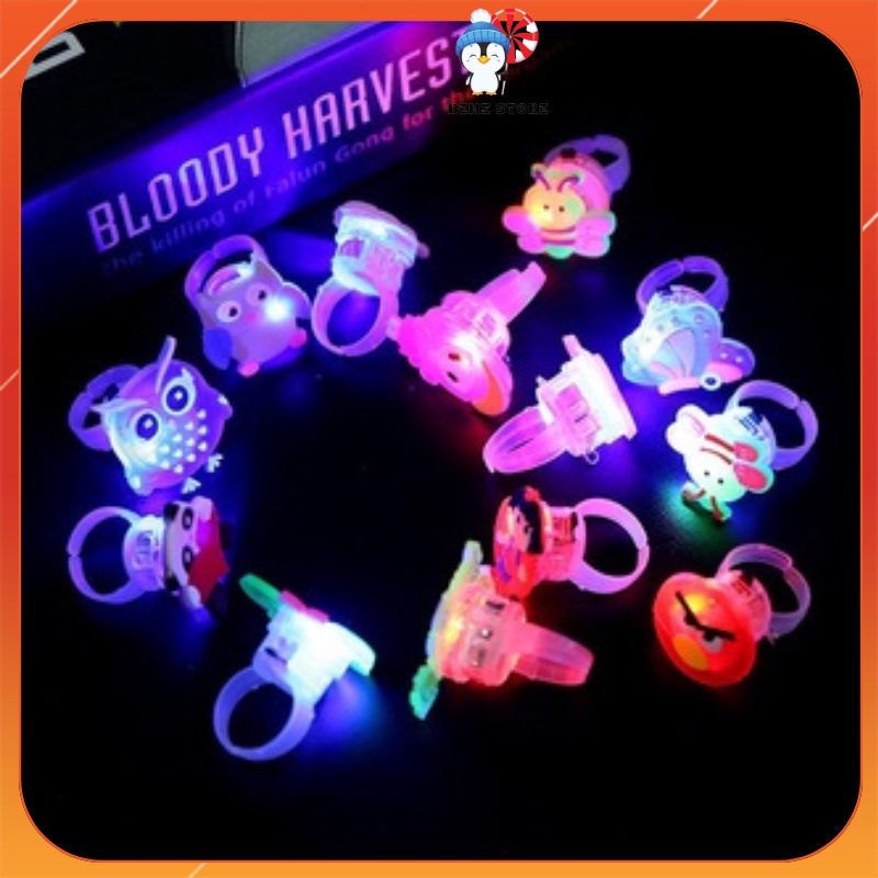 Nhẫn phát sáng đồ chơi đeo tay có đèn led cho bé