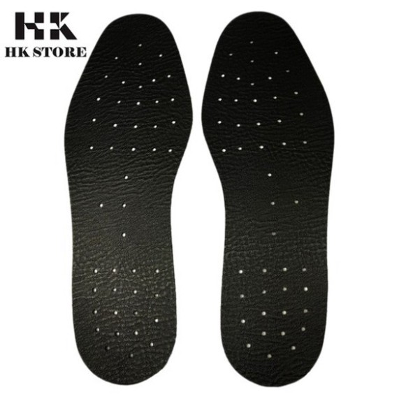 Lót da bò thật 100% 💖 HK.STORE 💖 lót da thật đục lỗ thông thoáng hồ môi chân.