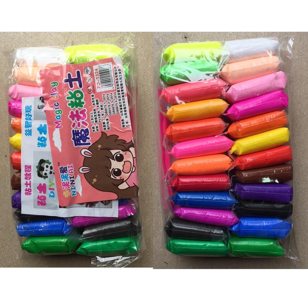 Combo 12 gói đất sét nhật Soft Clay, nguyên liệu làm butter slime