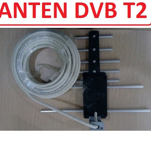Anten thông minh thu sóng DVB T2 + 15m dây cáp + Jack  - ĂNG TEN TIVI THU SÓNG DVB T2 - KÈM DÂY 15M Bắt sóng  + Jack nối