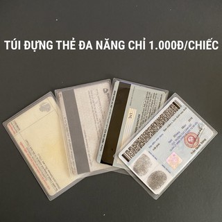 Vỏ bọc bảo vệ thẻ căn cước, thẻ ngân hàng, bằng lái xe loại 1 Set 10 Cái