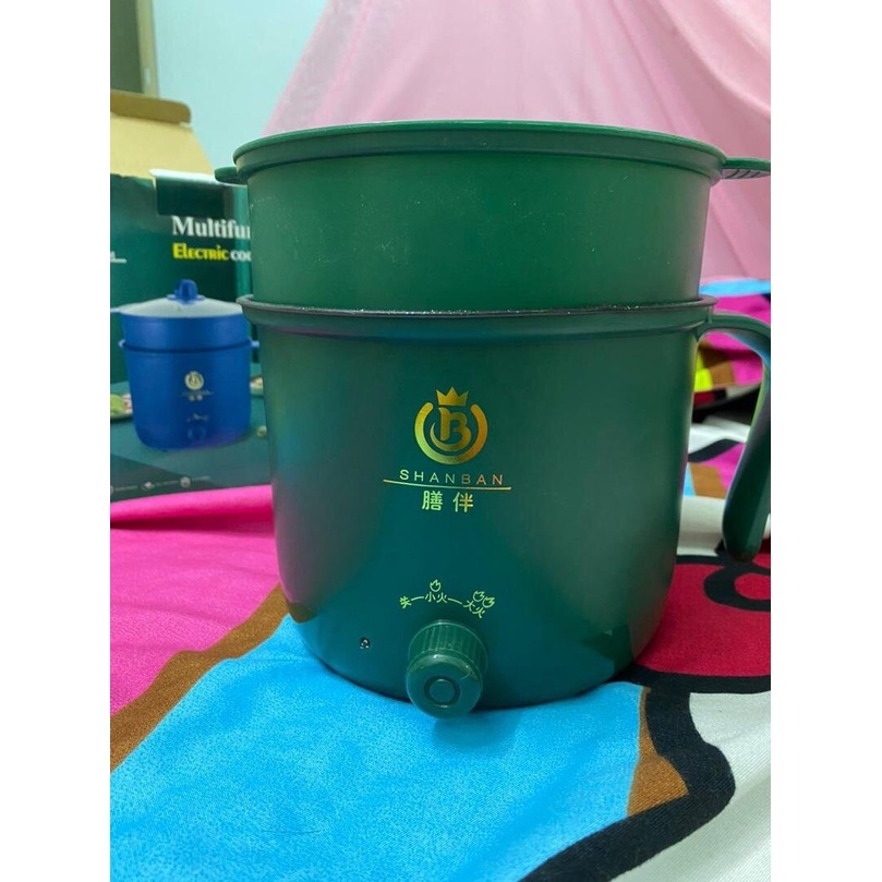 Nồi lẩu mini đa năng 2 tầng ca nấu mì điện hấp hàn quốc