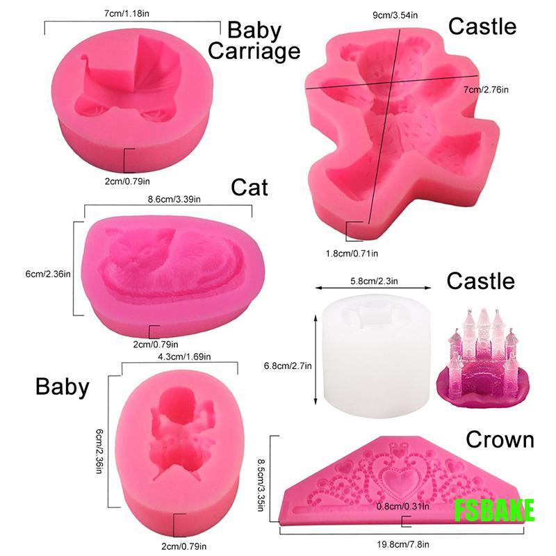 Khuôn Silicone Tạo Hình Làm Bánh Kẹo Hình Em Bé 3D DIY