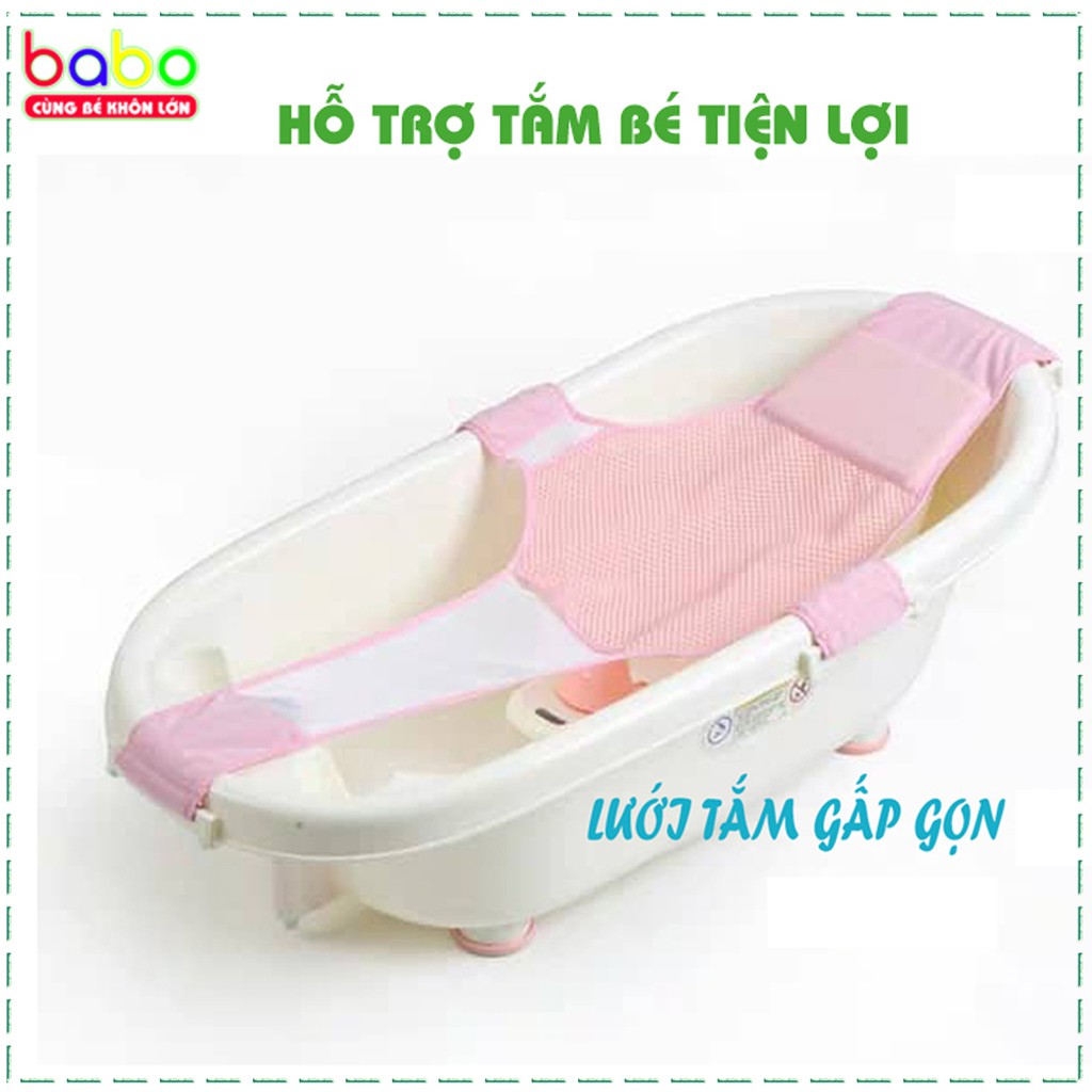 Lưới đỡ lưng Tắm gắn chậu cho bé sơ sinh, gấp Gọn, chống trượt an toàn gọn nhẹ dễ dàng điều chỉnh kích thước