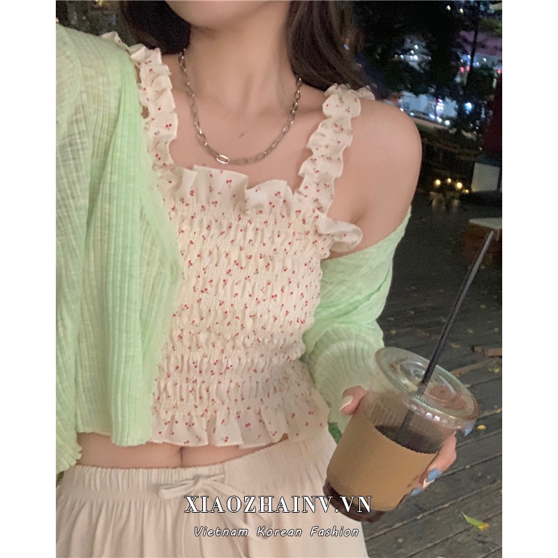 Áo khoác cardigan XIAOZHAINV dệt kim 2 màu gợi cảm cho nữ