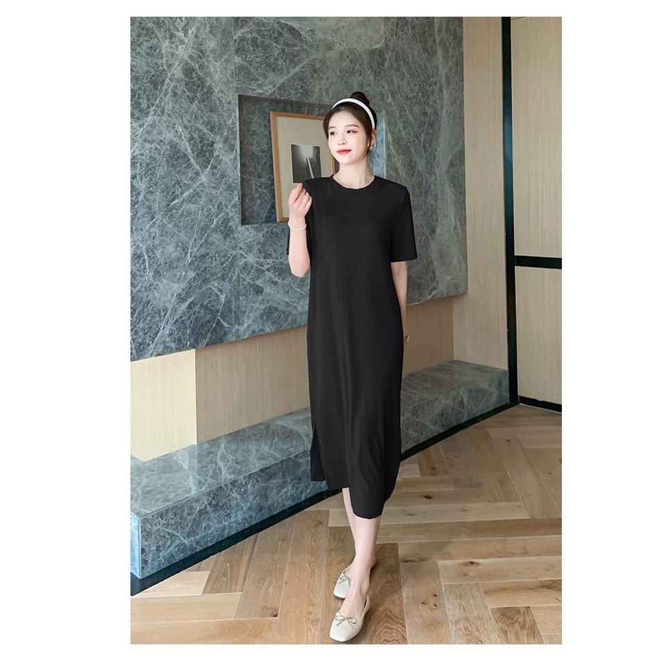 Váy Bầu Đầm Bầu Xinh Thun Co Giãn A2167