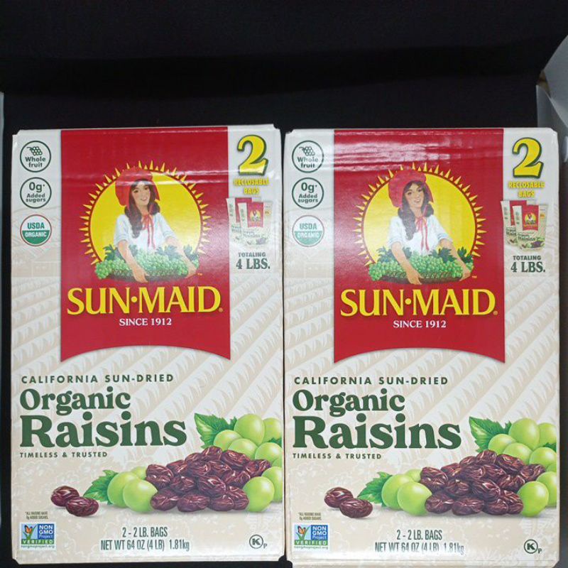 Date t4 22 Nho khô hữu cơ Sunmaid Organic Raisin Mỹ gói 907g thumbnail