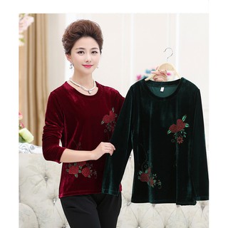 [SALE 12/12] Áo nhung trung niên cho mùa đông (áo mùa đông cho mẹ)