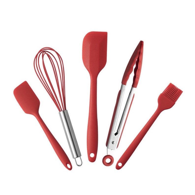 Bộ dụng cụ làm bánh, nấu ăn 5 món bằng silicone dùng trong nhà bếp chịu nhiệt độ cao