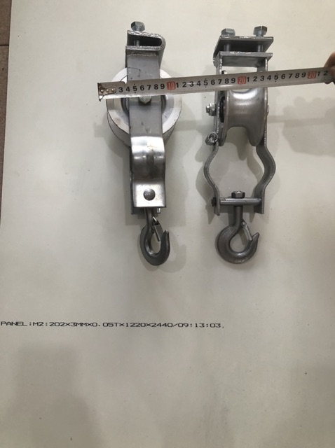 Puly nhôm kéo dây điện kt 120x60mm