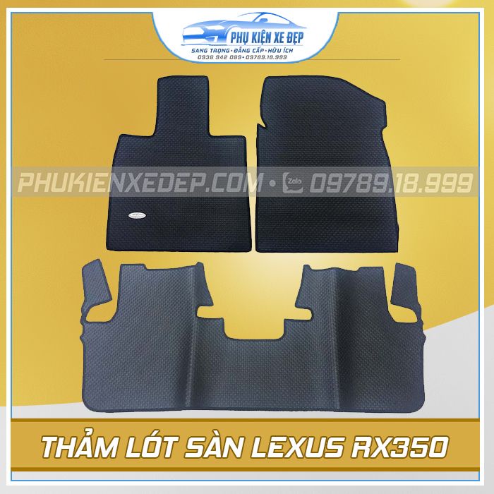Thảm lót sàn ô tô CAO CẤPKata cao su Thái Lan xe Lexus RX350 2016-2020/RX350 2009-2015/NX300/LS460L/NX200T/LX570/LS250