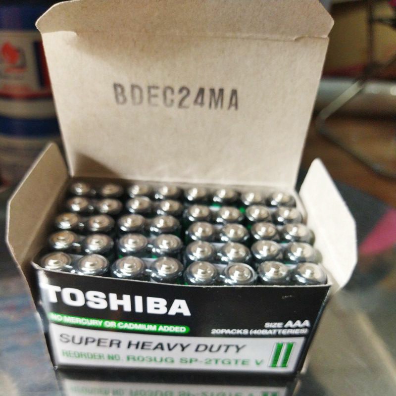 [FREESHIP] Hộp 40 viên pin AAA Maxell, Toshiba đũa - Hàng nhập khẩu