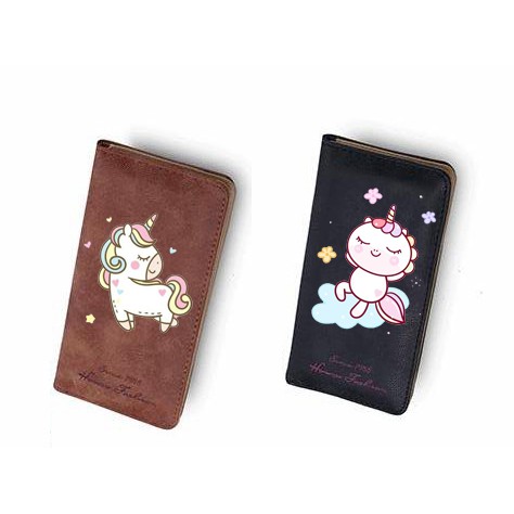 Ví ngựa thần unicorn da lộn dạng dài VLDI7 bóp cầm tay cute dễ thương