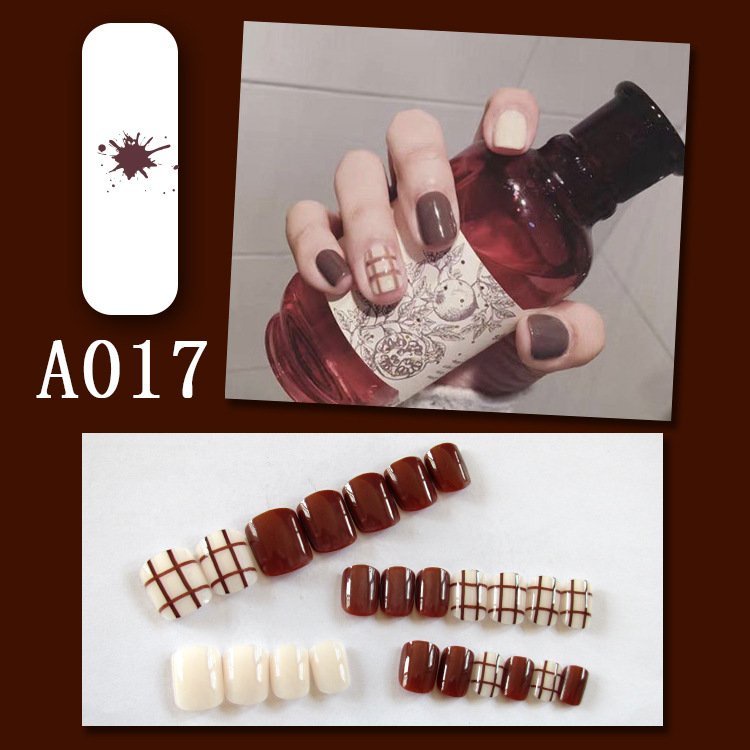 Bộ 24 móng giả ngắn Amuada nail giả nhiều hình cực đẹp MG11