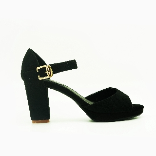 Giày sandal cao gót cindydrella S1 màu đen
