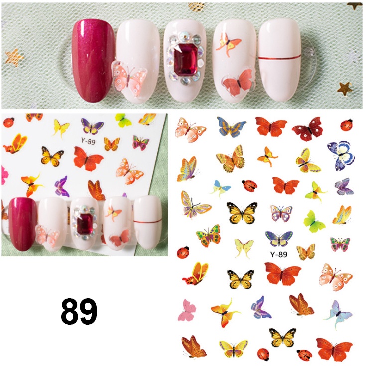 Sticker dán móng bươm bướm siêu xinh