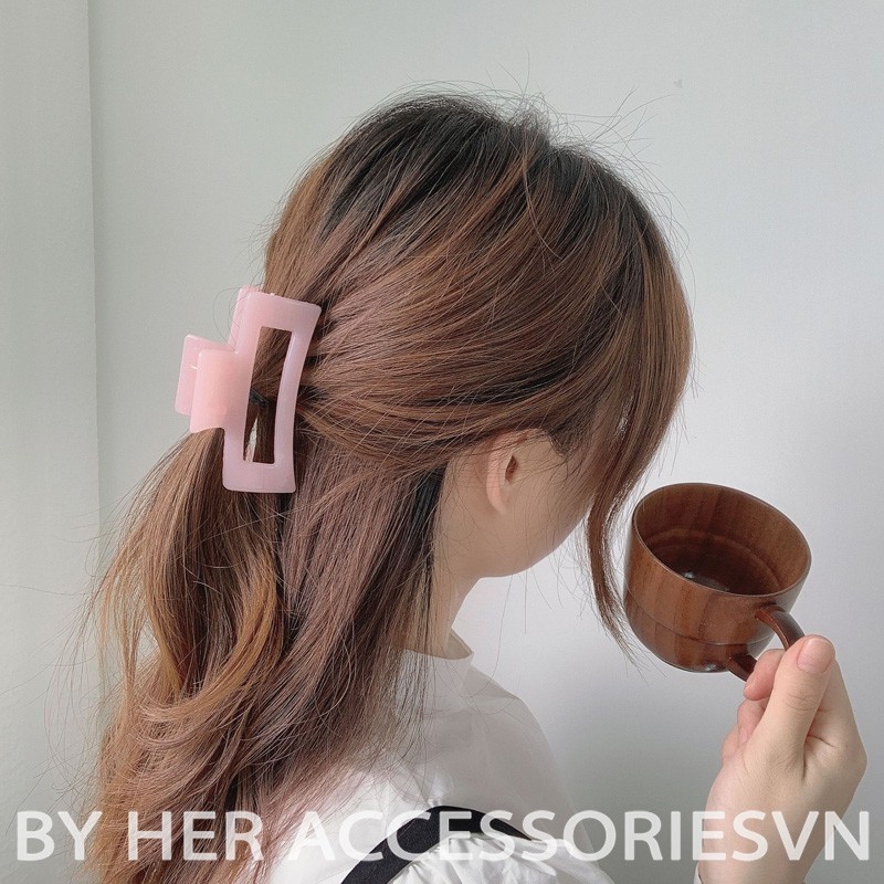 Kẹp Tóc Càng Cua Phong Cách Hàn Quốc Màu Keo Ngot Chữ Nhật Her Accessories