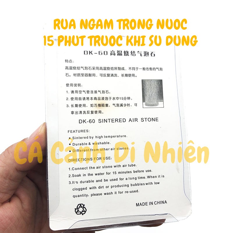 Sủi Oxy đĩa siêu mịn đường kính 6 cm cho hồ cá cảnh AIR STONE