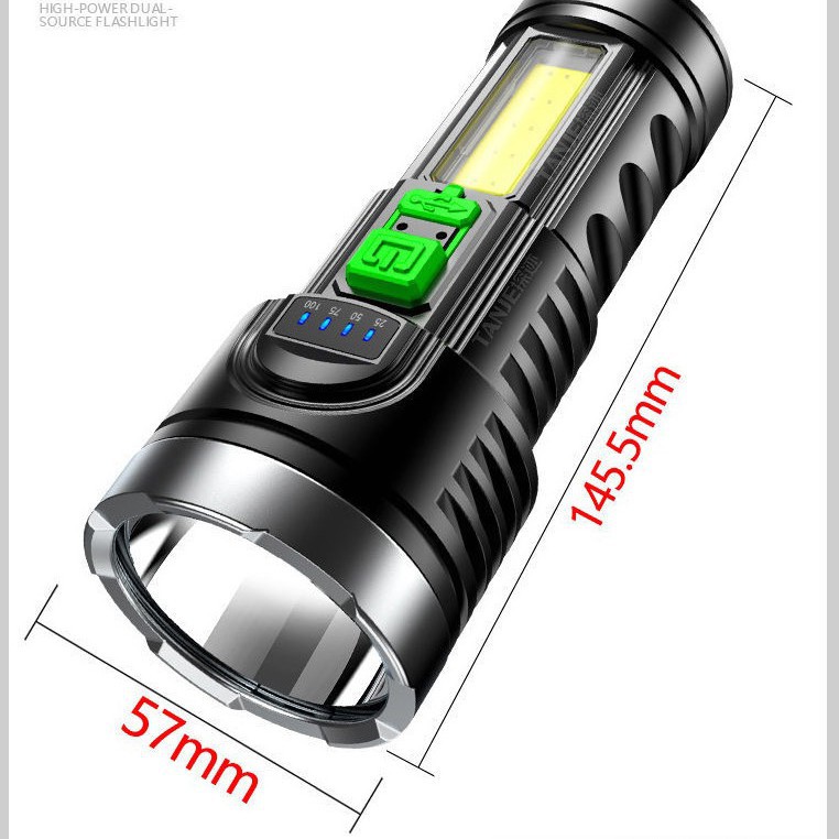 Đèn Pin L882 Cầm Tay Sạc LED Siêu Sáng 4 Chế Độ Sáng L822