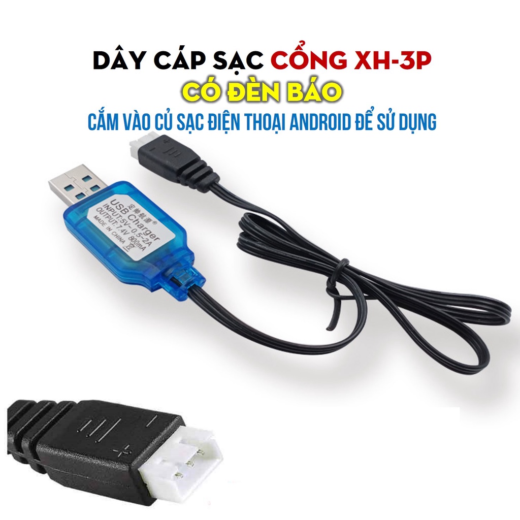Sản Phẩm Pin Sạc Lithium 7.4V 14500 Cổng Kết Nối SM-2P và XH-3P 1000mAh