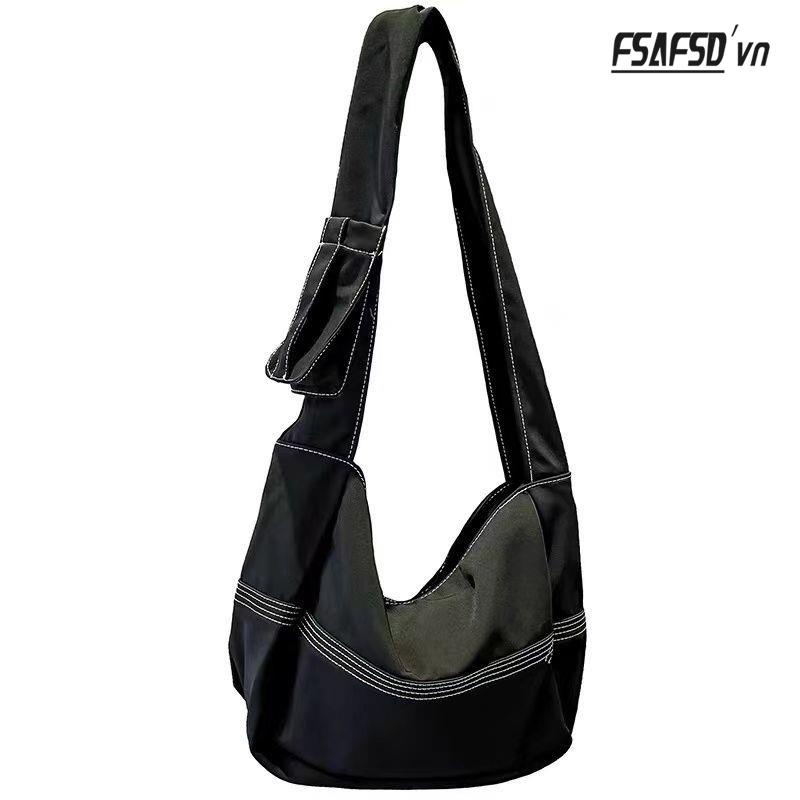 Túi Đeo Chéo Denim Sức Chứa Lớn Thời Trang Theo Phong Cách Hàn Quốc Dành Cho Nữ