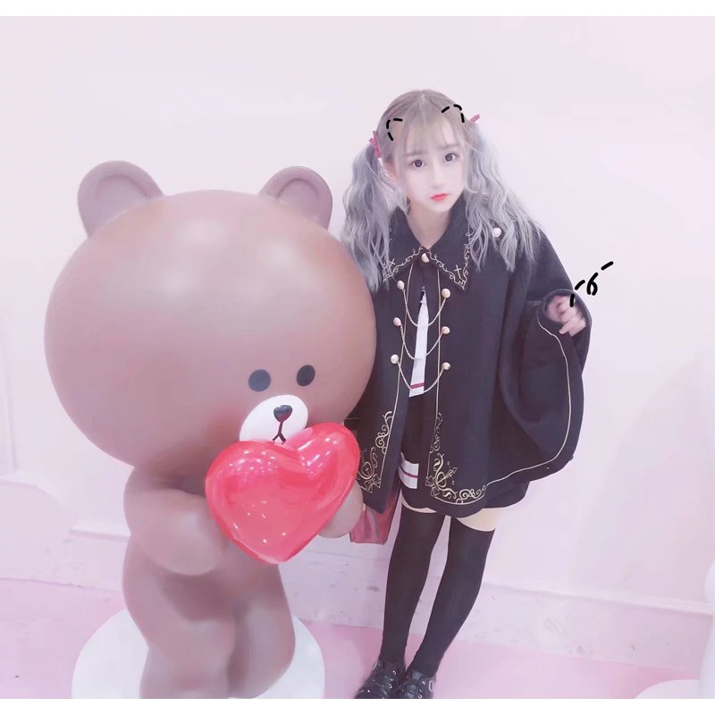 Áo choàng thêu Dark Lolita Gothic