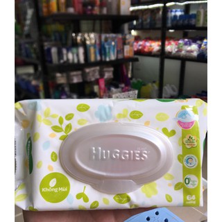 Khăn ướt Huggies không mùi 64 miếng - Khăn ướt dành riêng cho làn da em bé