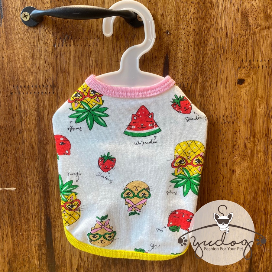 Áo thun sát nách cho chó mèo - đồ cho chó mèo thun cotton yudog