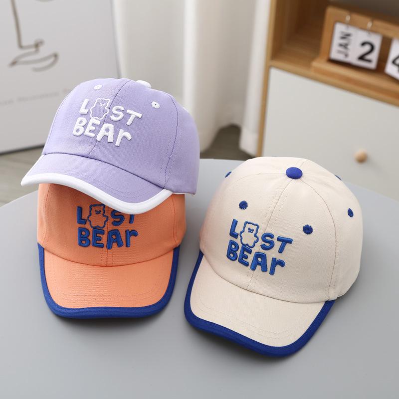 Mũ Lưỡi Trai  BÉ 1-4 TUỔI Thêu Chữ GOODLUCK và LAST BEAR Dành Cho Bé Trai Bé Gái