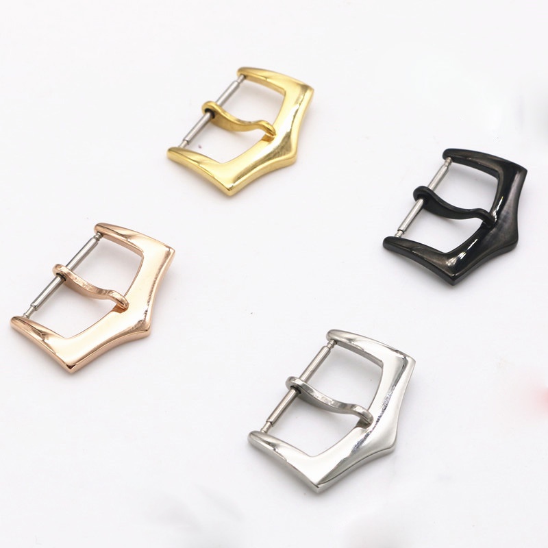 [Phụ kiện đồng hồ] Khóa đồng hồ MS05 thép không gỉ dùng cho dây da nhiều SIZE 12 14 16 18 19 20mm (nhiều màu)