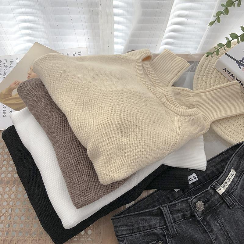 Áo sweater Dệt Kim Tay Dài Cổ Tròn Phong Cách Hàn Quốc Thời Trang Xuân Thu Cho Nữ
