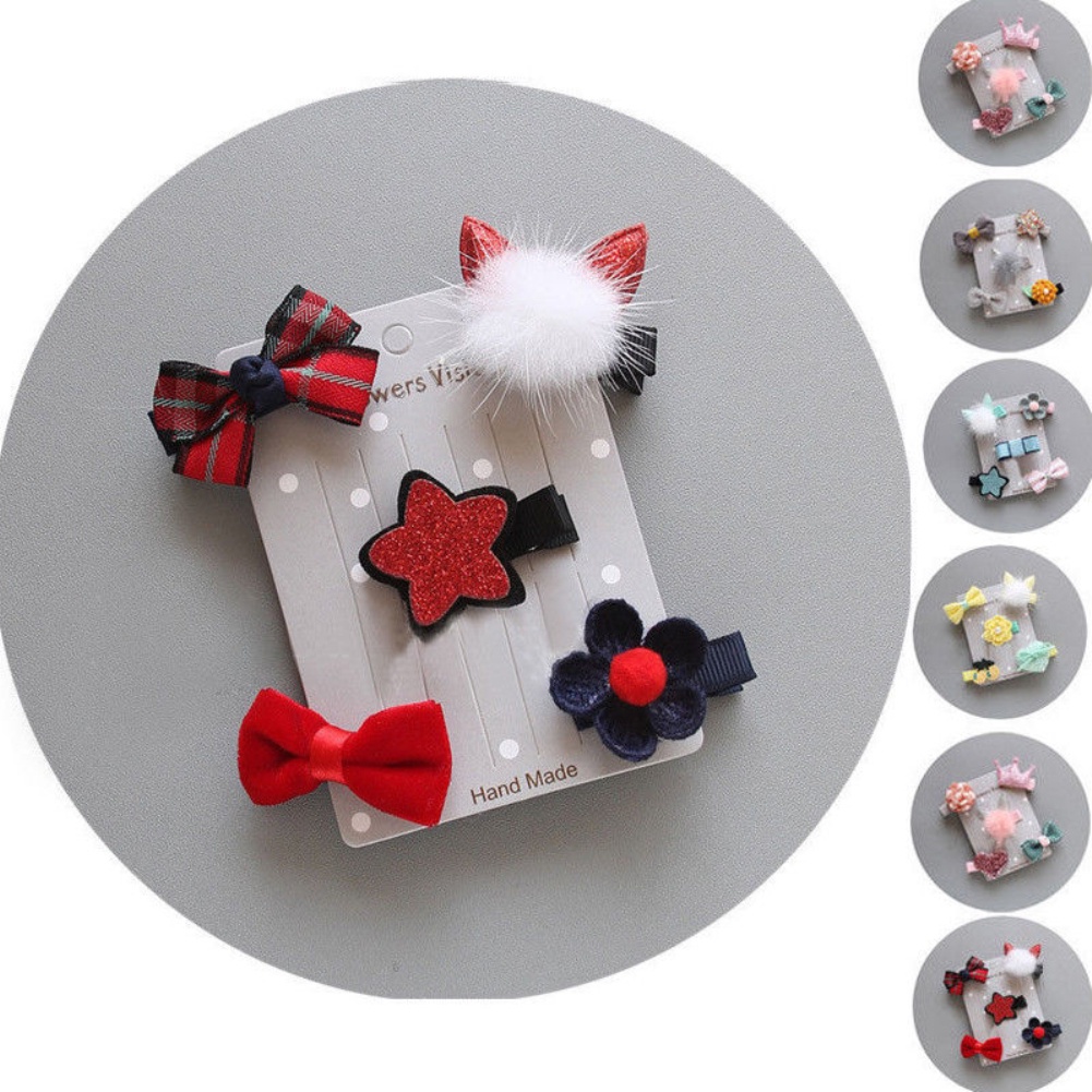 Set 5 kẹp tóc mini dễ thương xinh xắn cho bé gái