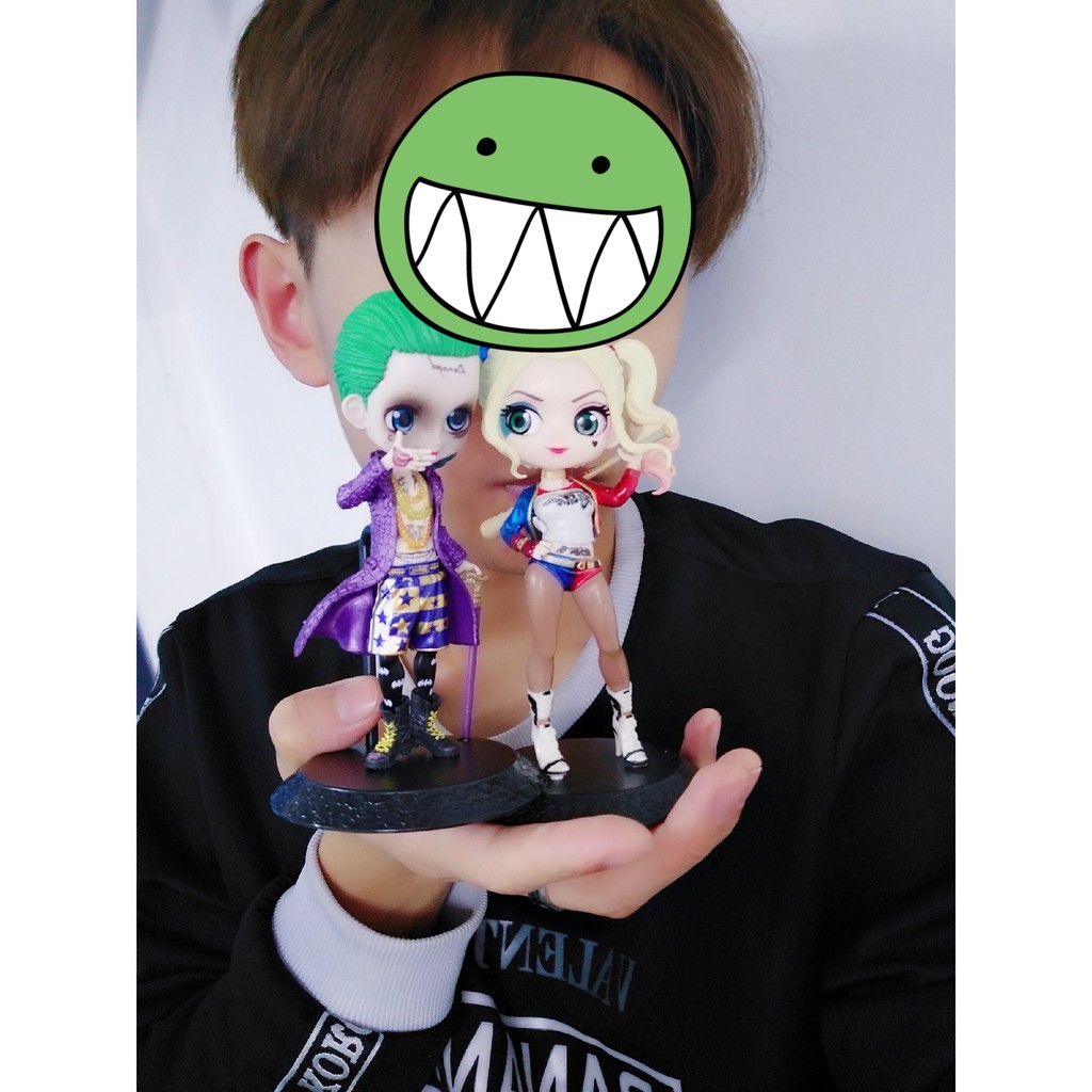 Mô hình Joker và Harley Quinn chibi cosbaby cute cao 14cm