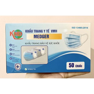 ( Hộp 50 cái) Khẩu trang y tế - Khẩu trang kháng khuẩn 4 lớp Melange