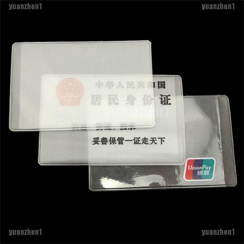 {YUANZHEN1}10PCS PVC Credit Card Holder Protect ID Card Business Card Cover Clea