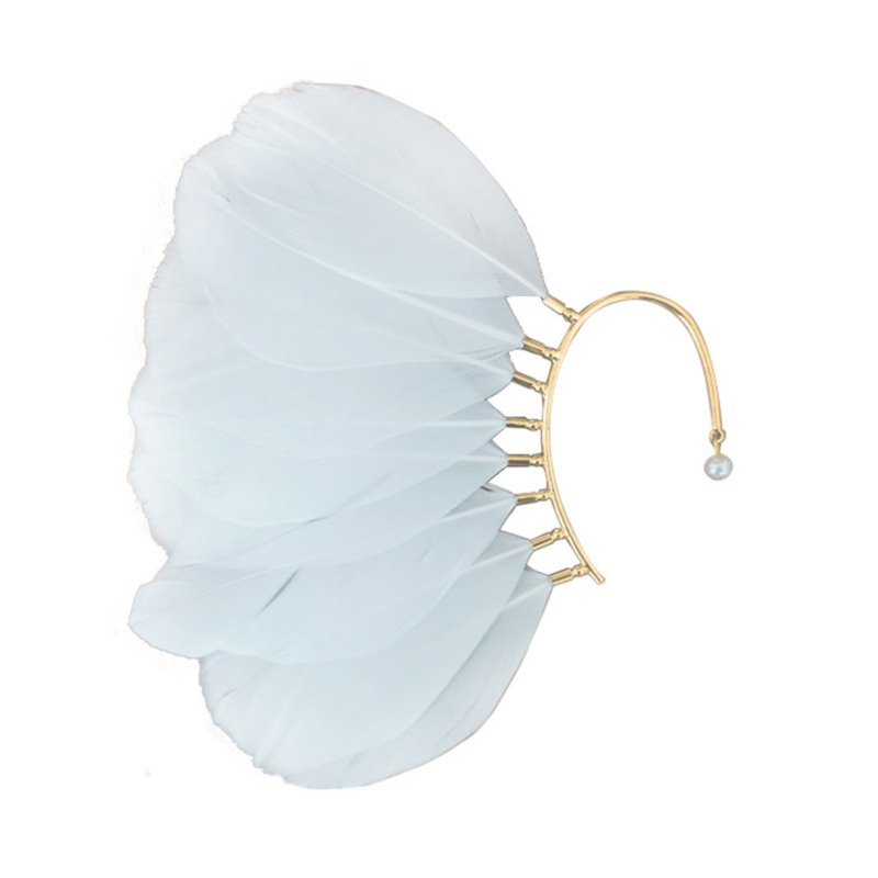 1 khuyên kẹp vành tai hình lông vũ độc đáo