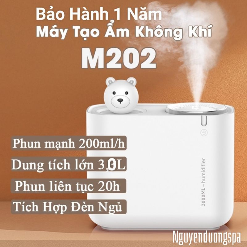 Máy tạo độ ẩm không khí Humidifier M202 dung tích 3lít công suất 200ml/h