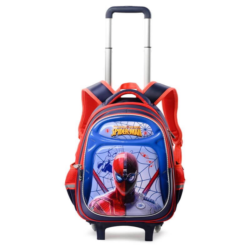 Balo cần kéo có bánh xe Mr Vui 949 cho học sinh cấp 1 hình nổi 3D