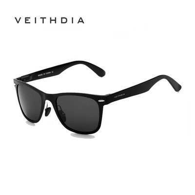 Phụ kiện thời trang VEITHDIA 2140 dành cho nam Kính râm phân cực vuông bằng nhôm magie chất lượng cao