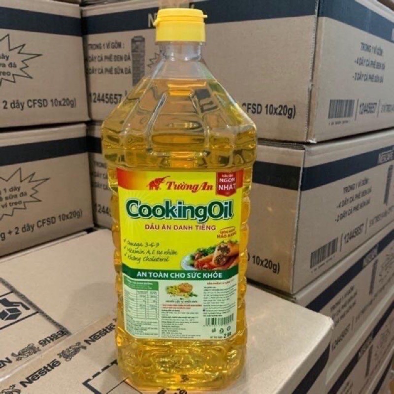 Dầu Ăn Tường An Cooking Oil Nhãn Đỏ Chai 2L