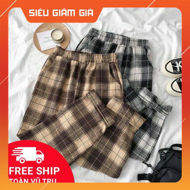 Quần caro ulzzang Unisex (Ảnh thật)