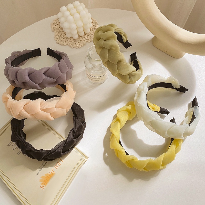 Băng đô cài tóc bản rộng phong cách Hàn Quốc cho nữ HB