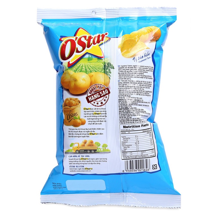 Bánh Snack Khoai Tây Ostar Vị Tảo Biển