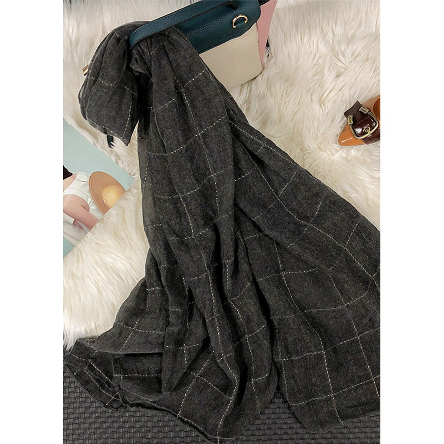 Khăn choàng mua đông chất liệu cotton và lanh WX189