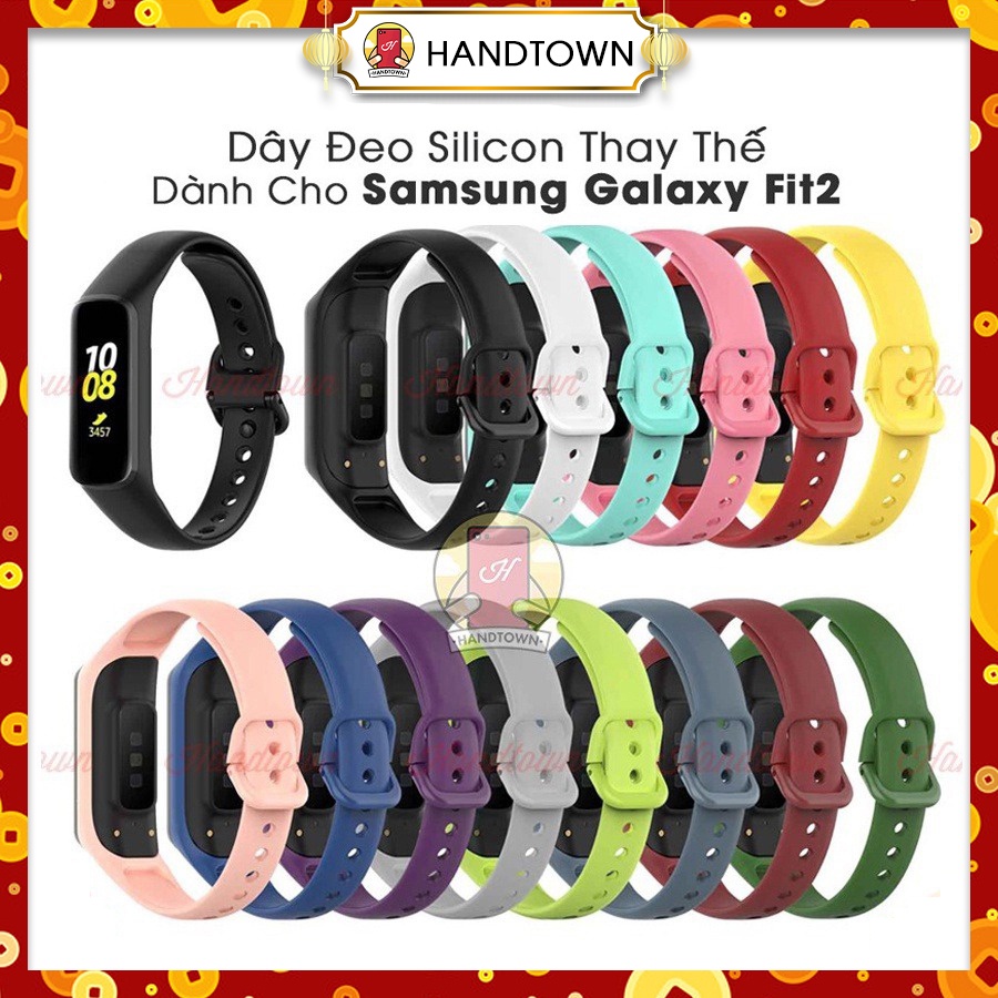 Dây đeo silicon thay thế cho đồng hồ vòng đeo tay thông minh Samsung Galaxy Fit 2 Fit2 SM-R220 cao su