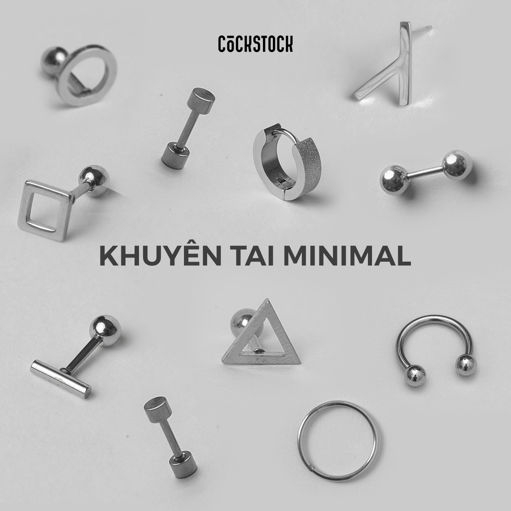 Khuyên tai cơ bản nam, nữ - Minimal Earring (giá 1 chiếc)