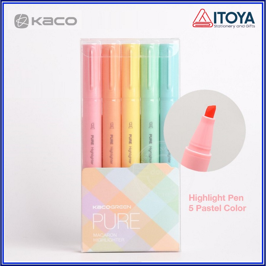 Lịch Sử Giá Bút Đánh Dấu Highlight Kaco Pure Set 5 Màu Pastel Cập Nhật  8/2023 - Beecost