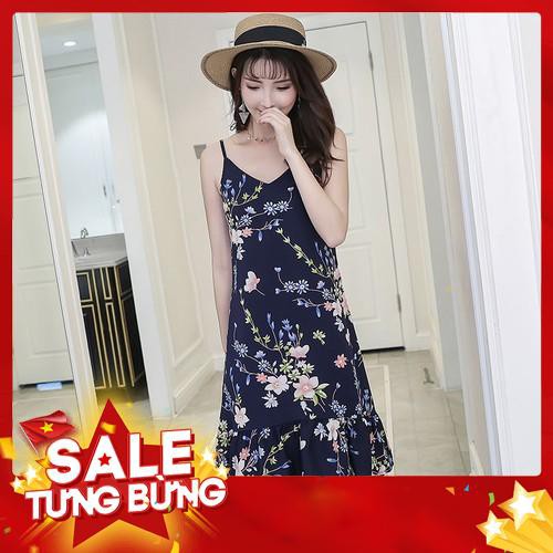 Đầm Voan Hoa Trễ Vai Phong Cách Retro 2020 - Hàng nhập khẩu